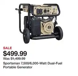 Tractor Supply Company Sportsman 7,500/6,000-Watt Dual-Fuel Portable Generator offer