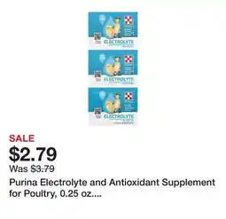 Tractor Supply Company Purina Electrolyte and Antioxidant Supplement for Poultry, 0.25 oz. Packets, 3-Pack offer