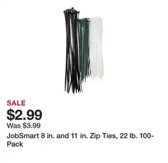 Tractor Supply Company JobSmart 8 in. and 11 in. Zip Ties, 22 lb. 100-Pack offer