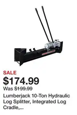 Tractor Supply Company Lumberjack 10-Ton Hydraulic Log Splitter, Integrated Log Cradle, Splits Logs Up to 18 in. Long offer