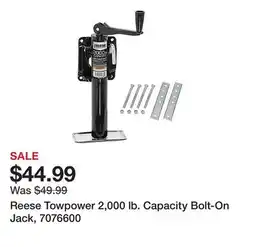 Tractor Supply Company Reese Towpower 2,000 lb. Capacity Bolt-On Jack, 7076600 offer