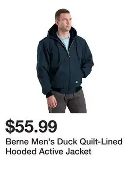 Tractor Supply Company Berne Men's Duck Quilt-Lined Hooded Active Jacket offer