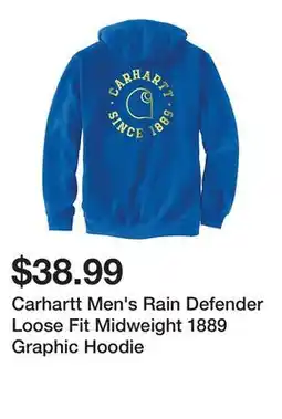 Tractor Supply Company Carhartt Men's Rain Defender Loose Fit Midweight 1889 Graphic Hoodie offer