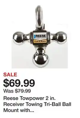 Tractor Supply Company Reese Towpower 2 in. Receiver Towing Tri-Ball Ball Mount with Chrome Tow Hook, 10,000 lb. Capacity offer