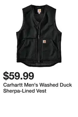 Tractor Supply Company Carhartt Men's Washed Duck Sherpa-Lined Vest offer