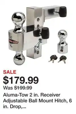 Tractor Supply Company Aluma-Tow 2 in. Receiver Adjustable Ball Mount Hitch, 6 in. Drop, 12,000 lb. Capacity offer