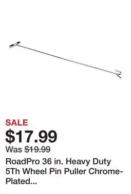 Tractor Supply Company RoadPro 36 in. Heavy Duty 5Th Wheel Pin Puller Chrome-Plated Kingpin Yanker Tool offer