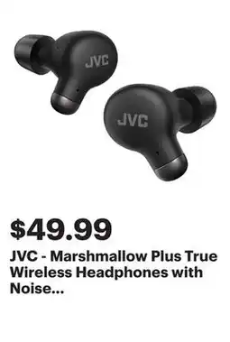 Best Buy JVC - Marshmallow Plus True Wireless Headphones with Noise Cancelling - Black offer