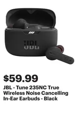 Best Buy JBL - Tune 235NC True Wireless Noise Cancelling In-Ear Earbuds - Black offer