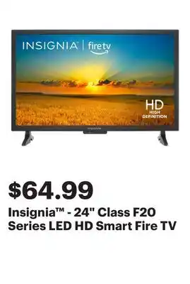 Best Buy Insignia - 24 Class F20 Series LED HD Smart Fire TV offer