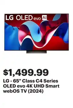 Best Buy LG - 65 Class C4 Series OLED evo 4K UHD Smart webOS TV (2024) offer