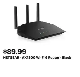 Best Buy NETGEAR - AX1800 Wi-Fi 6 Router - Black offer