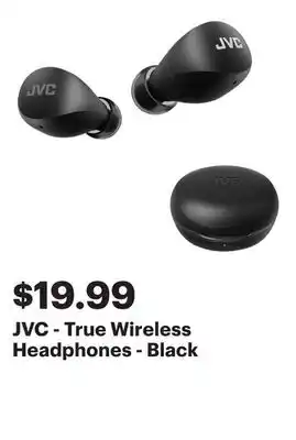 Best Buy JVC - True Wireless Headphones - Black offer