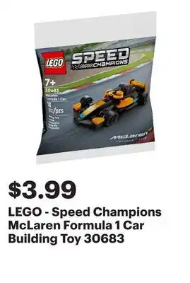 Best Buy LEGO - Speed Champions McLaren Formula 1 Car Building Toy 30683 offer