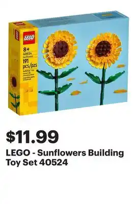 Best Buy LEGO - Sunflowers Building Toy Set 40524 offer