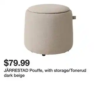 Ikea JÄRRESTAD Pouffe, with storage/Tonerud dark beige offer