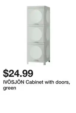 Ikea IVÖSJÖN Cabinet with doors, green offer