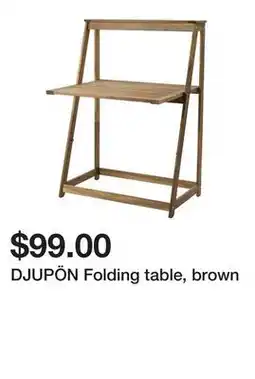 Ikea DJUPÖN Folding table, brown offer