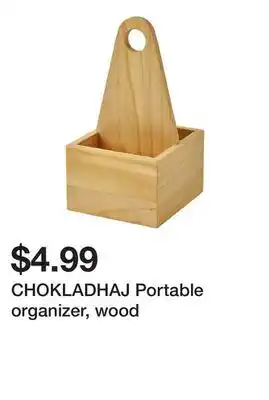 Ikea CHOKLADHAJ Portable organizer, wood offer