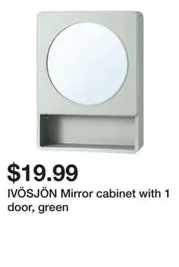 Ikea IVÖSJÖN Mirror cabinet with 1 door, green offer