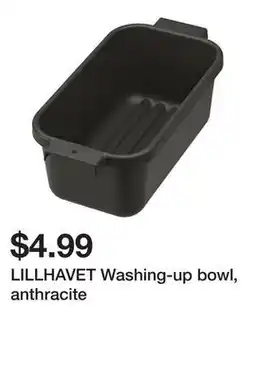 Ikea LILLHAVET Washing-up bowl, anthracite offer