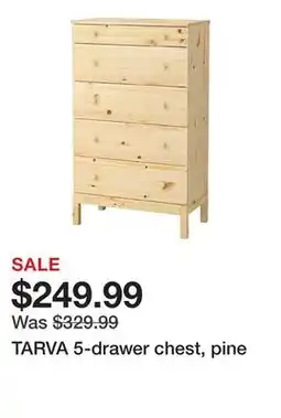 Ikea TARVA 5-drawer chest, pine offer