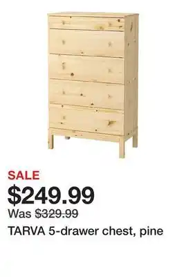 Ikea TARVA 5-drawer chest, pine offer