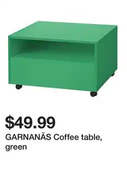 Ikea GARNANÄS Coffee table, green offer