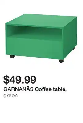 Ikea GARNANÄS Coffee table, green offer