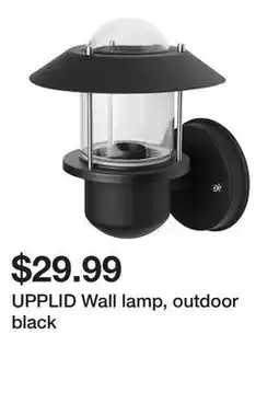 Ikea UPPLID Wall lamp, outdoor black offer