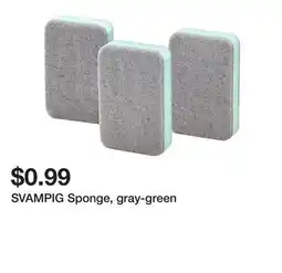 Ikea SVAMPIG Sponge, gray-green offer