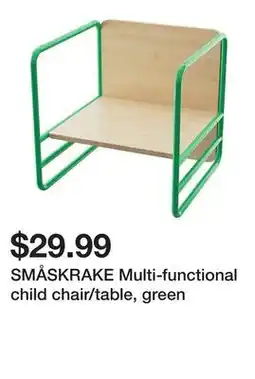 Ikea SMÅSKRAKE Multi-functional child chair/table, green offer