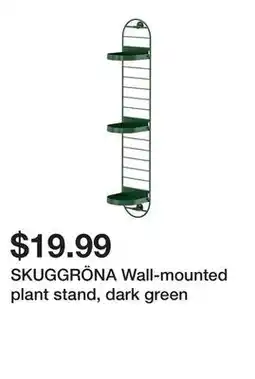 Ikea SKUGGRÖNA Wall-mounted plant stand, dark green offer