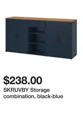 Ikea SKRUVBY Storage combination, black-blue offer