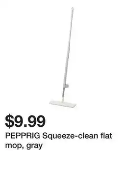 Ikea PEPPRIG Squeeze-clean flat mop, gray offer