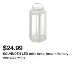 Ikea SOLVINDEN LED table lamp, lantern/battery operated white offer