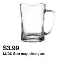 Ikea MJÖD Beer mug, clear glass offer