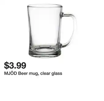 Ikea MJÖD Beer mug, clear glass offer