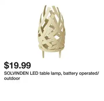 Ikea SOLVINDEN LED table lamp, battery operated/outdoor offer