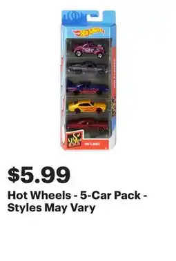 Best Buy Hot Wheels - 5-Car Pack - Styles May Vary offer