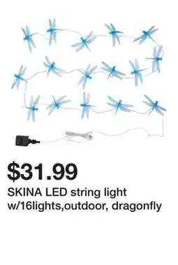 Ikea SKINA LED string light w/16lights,outdoor, dragonfly offer