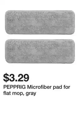 Ikea PEPPRIG Microfiber pad for flat mop, gray offer