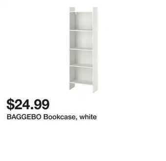 Ikea BAGGEBO Bookcase, white offer