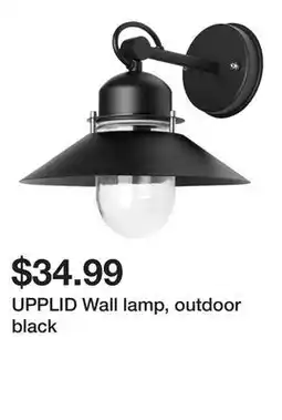 Ikea UPPLID Wall lamp, outdoor black offer