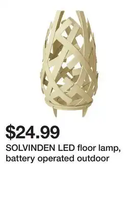 Ikea SOLVINDEN LED floor lamp, battery operated outdoor offer