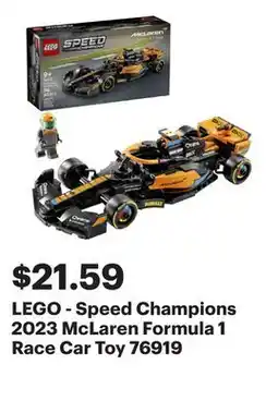 Best Buy LEGO - Speed Champions 2023 McLaren Formula 1 Race Car Toy 76919 offer