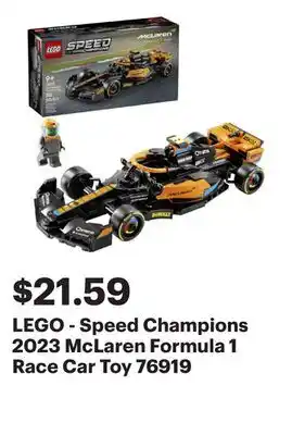 Best Buy LEGO - Speed Champions 2023 McLaren Formula 1 Race Car Toy 76919 offer