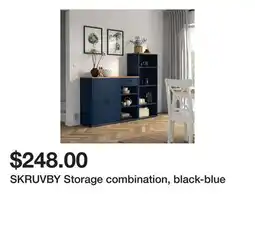 Ikea SKRUVBY Storage combination, black-blue offer