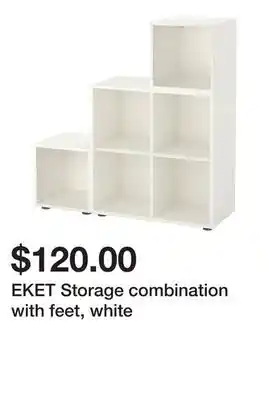 Ikea EKET Storage combination with feet, white offer