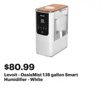 Best Buy Levoit - OasisMist 1.18 gallon Smart Humidifier - White offer